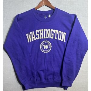 NWOT Washington University Huskies Sweatshirt Crewneck Small Purple NCAA